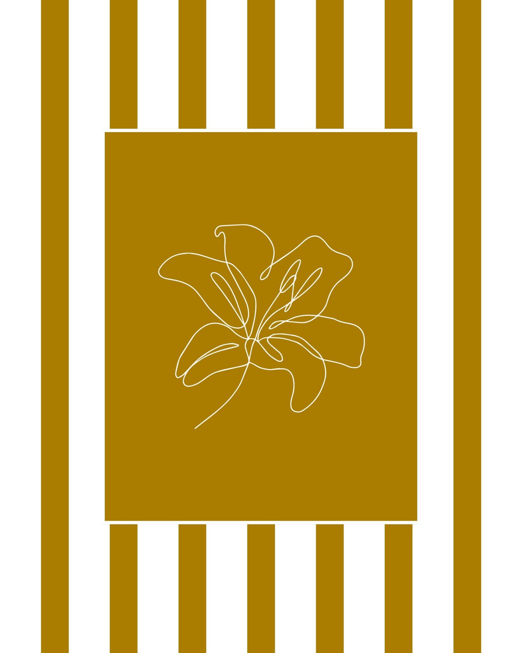 Flower Line Art Print | Minimalist Coastal Wall Art