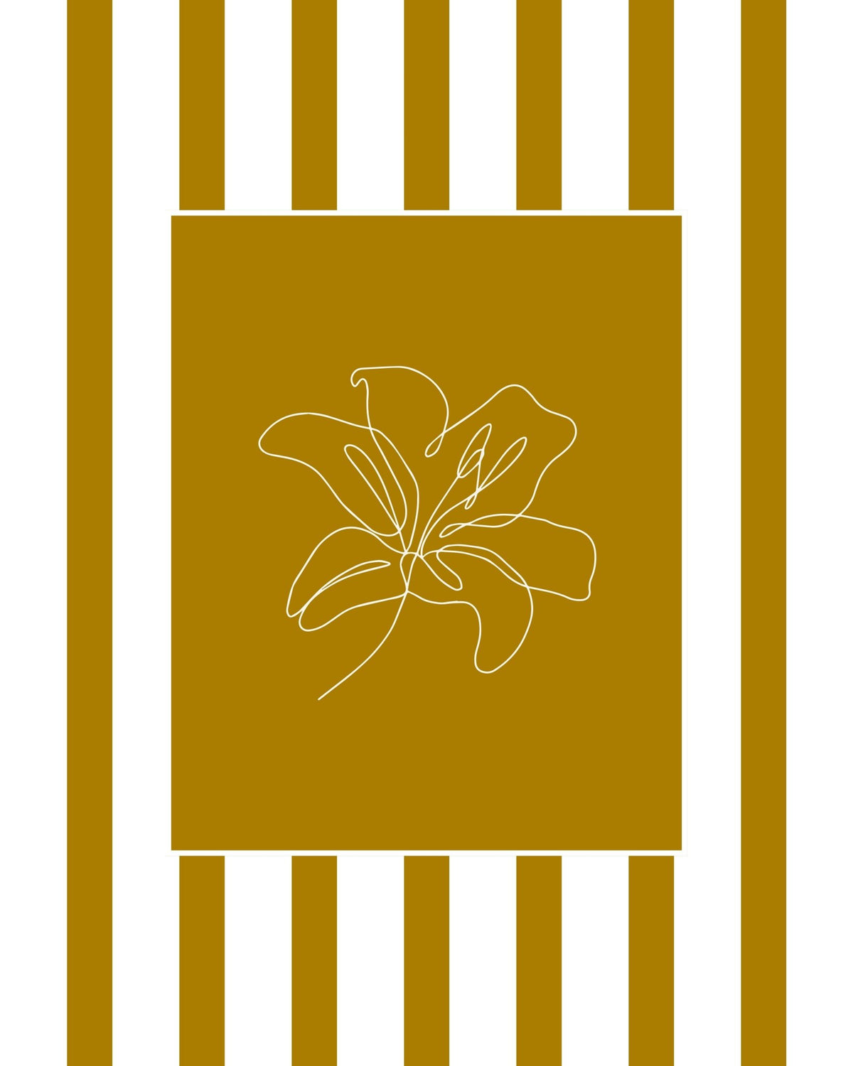 Flower Line Art Print | Minimalist Coastal Wall Art