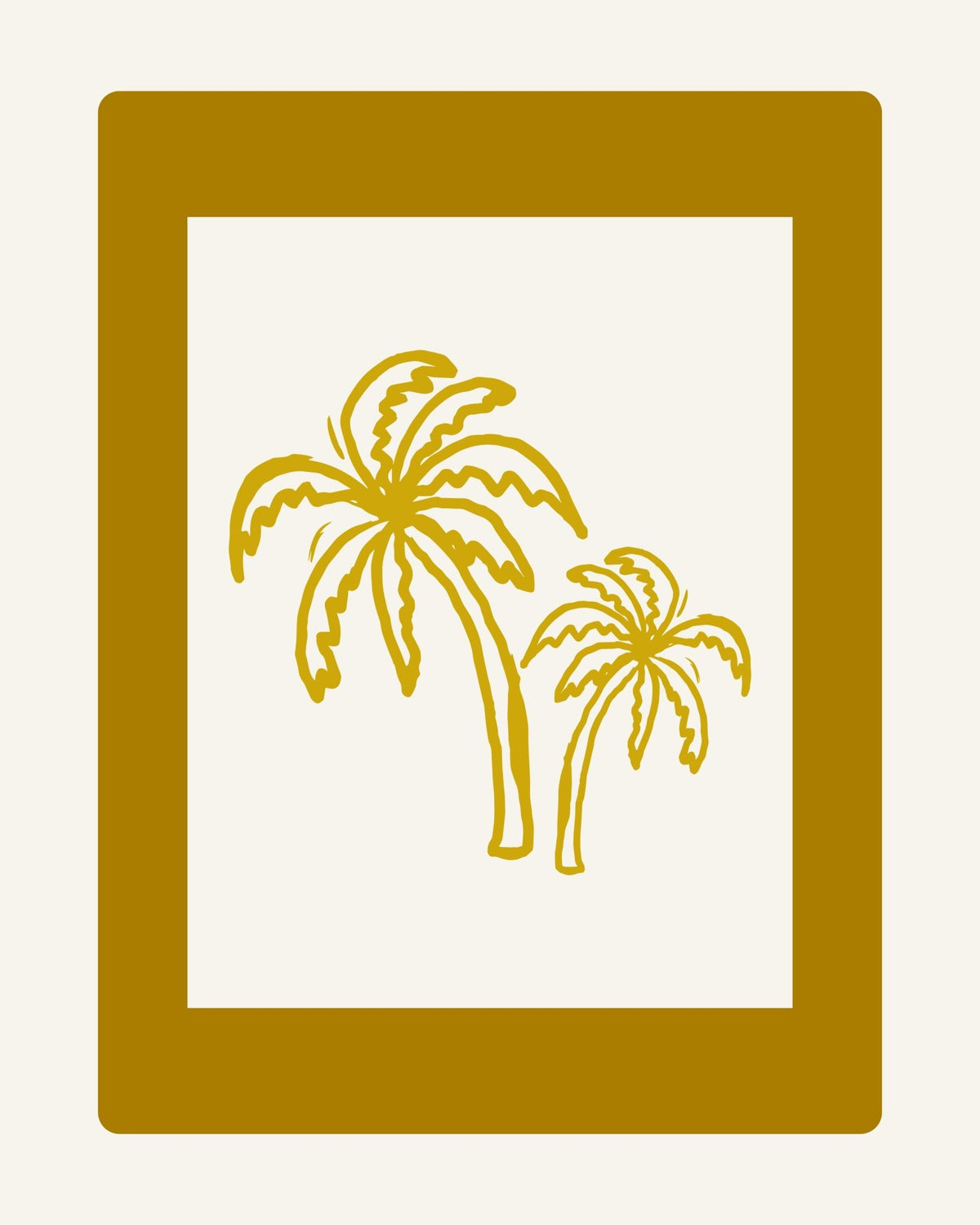 Palm Tree Line Art Print | Coastal Wall Art
