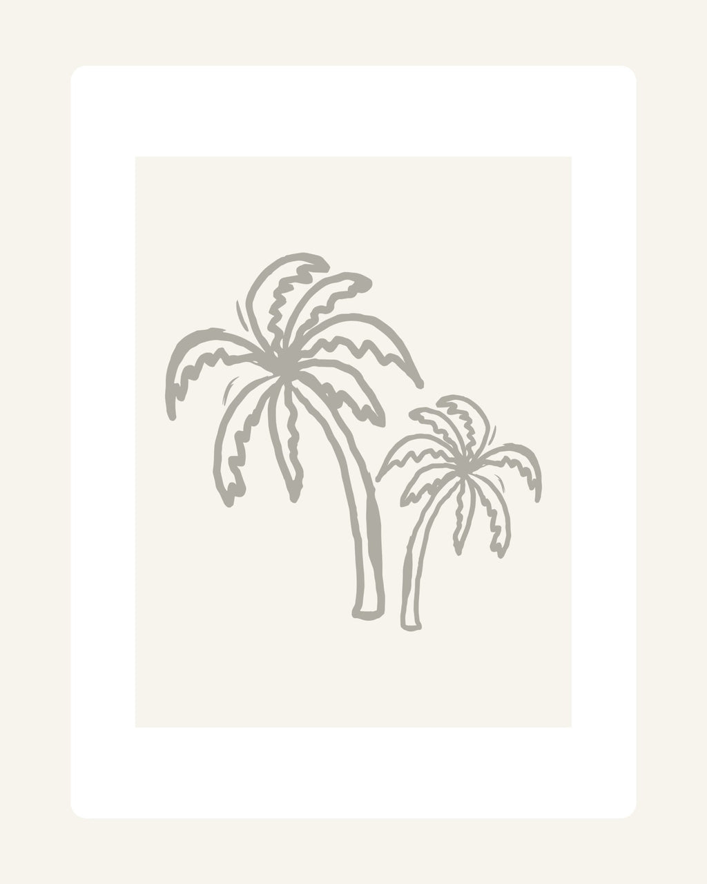 Palm Tree Line Art Print | Coastal Wall Art