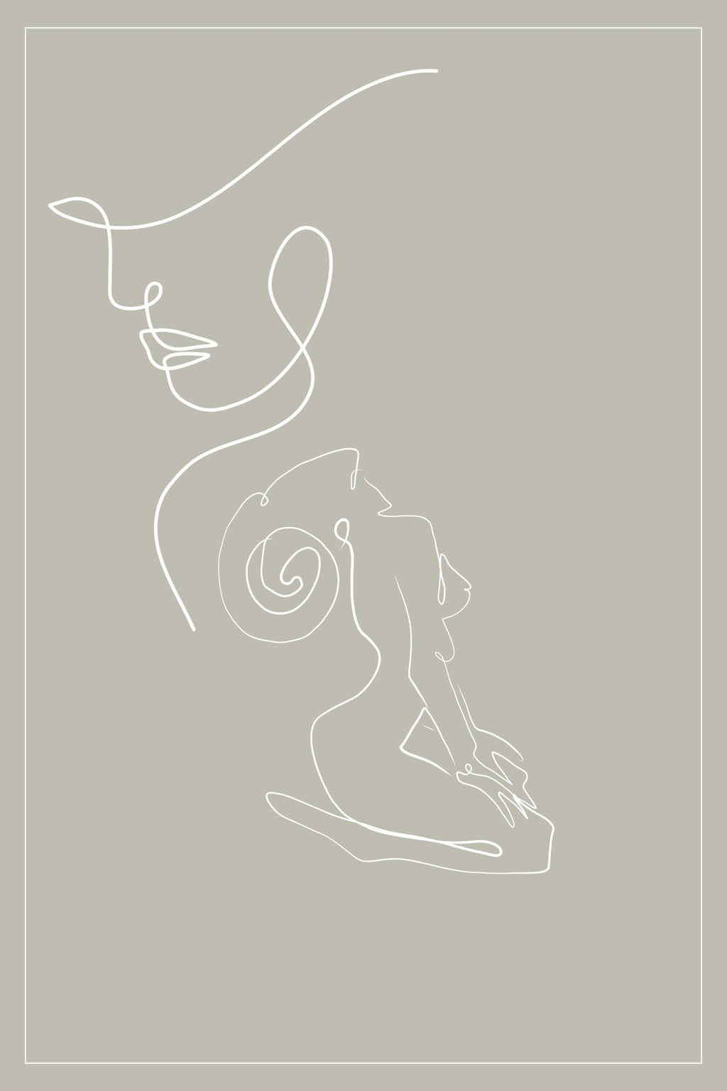 Aries Zodiac Print | Minimalist Line Art Wall Art