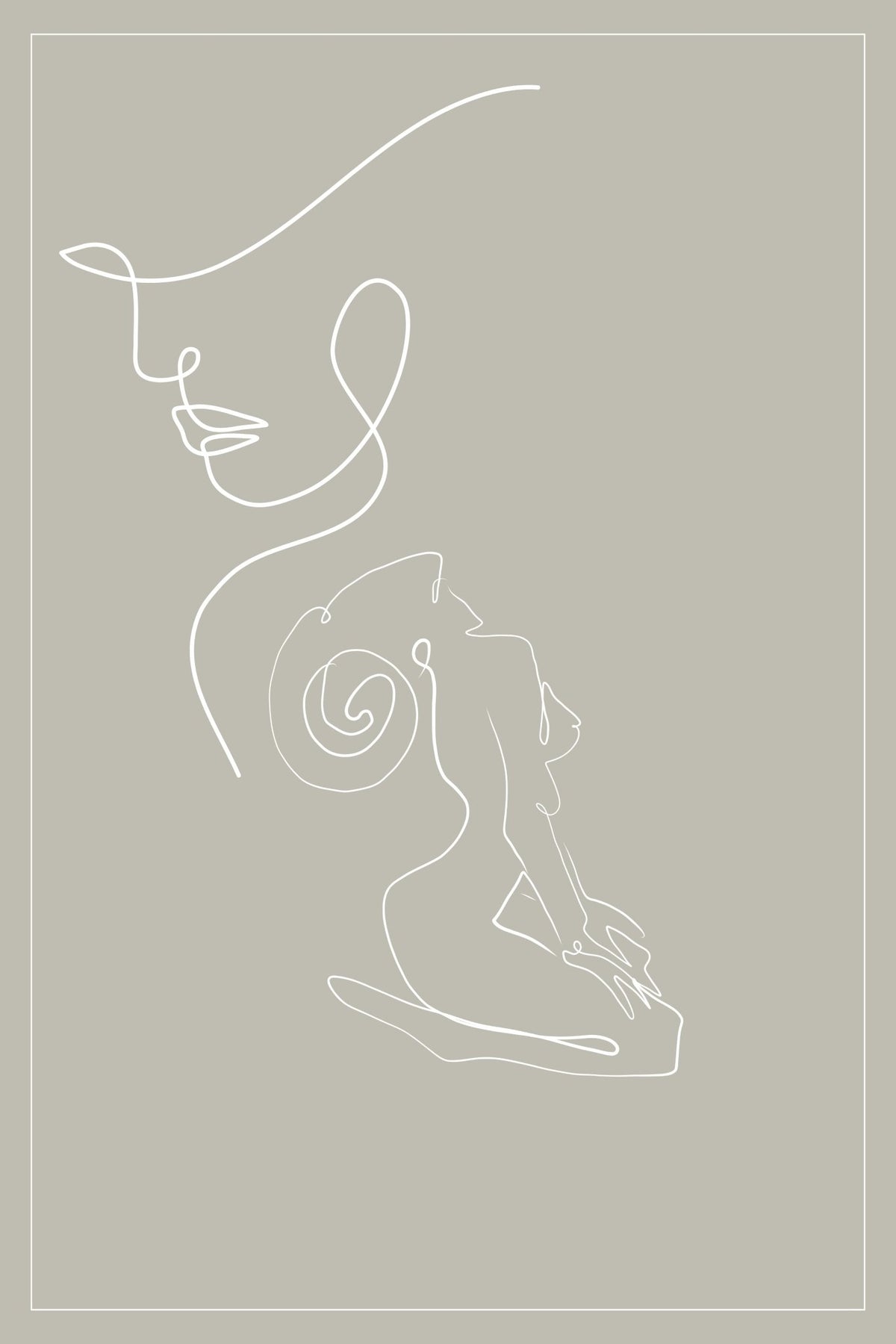 Aries Zodiac Print | Minimalist Line Art Wall Art
