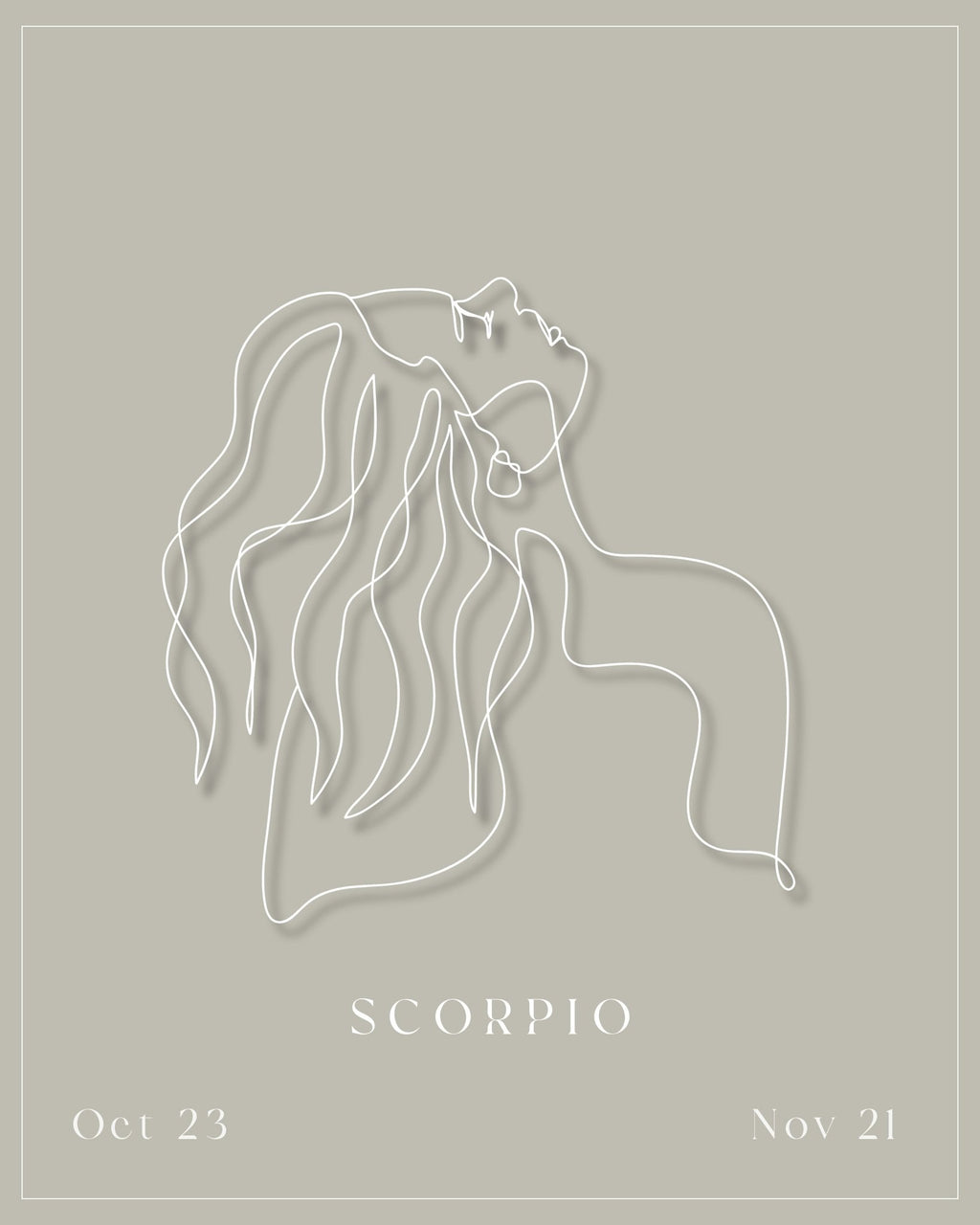 Scorpio Zodiac Print | Minimalist Line Art Wall Art