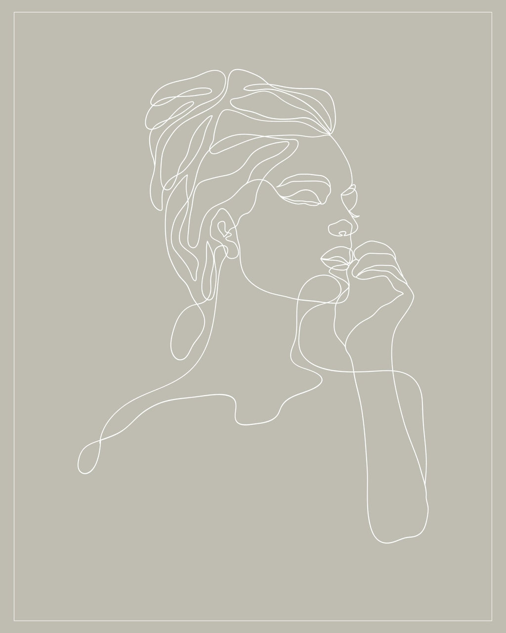 Capricorn Zodiac Print | Minimalist Line Art Wall Art