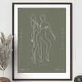 Gemini Zodiac Print | Minimalist Line Art Wall Art