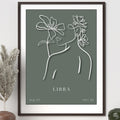 Libra Zodiac Print | Minimalist Line Art Wall Art