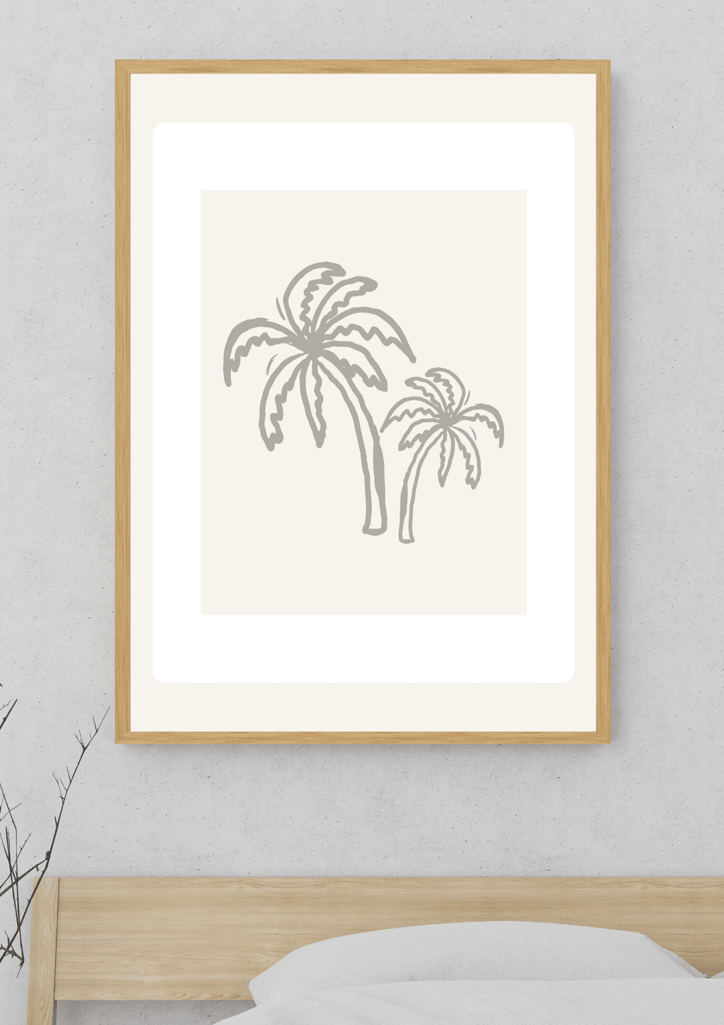 Palm Tree Line Art Print | Coastal Wall Art