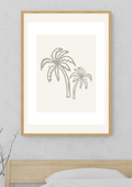 Palm Tree Line Art Print | Coastal Wall Art