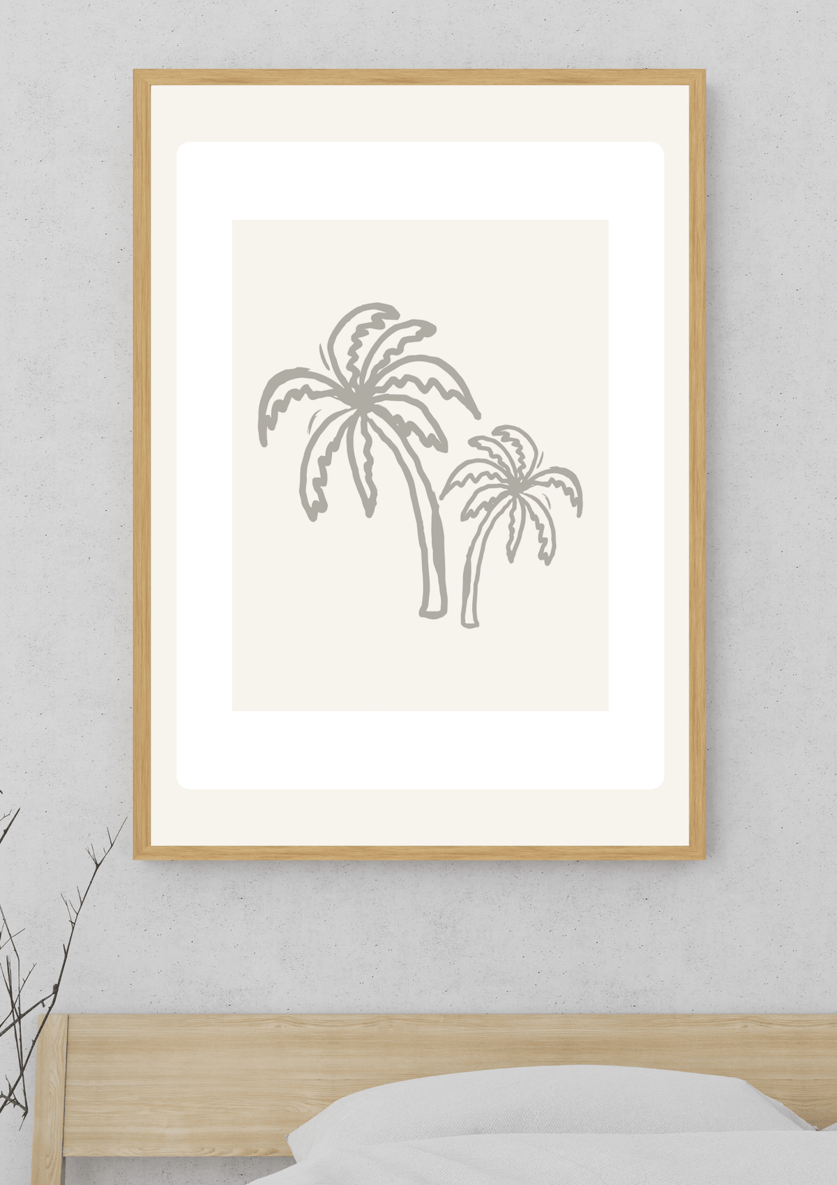 Palm Tree Line Art Print | Coastal Wall Art
