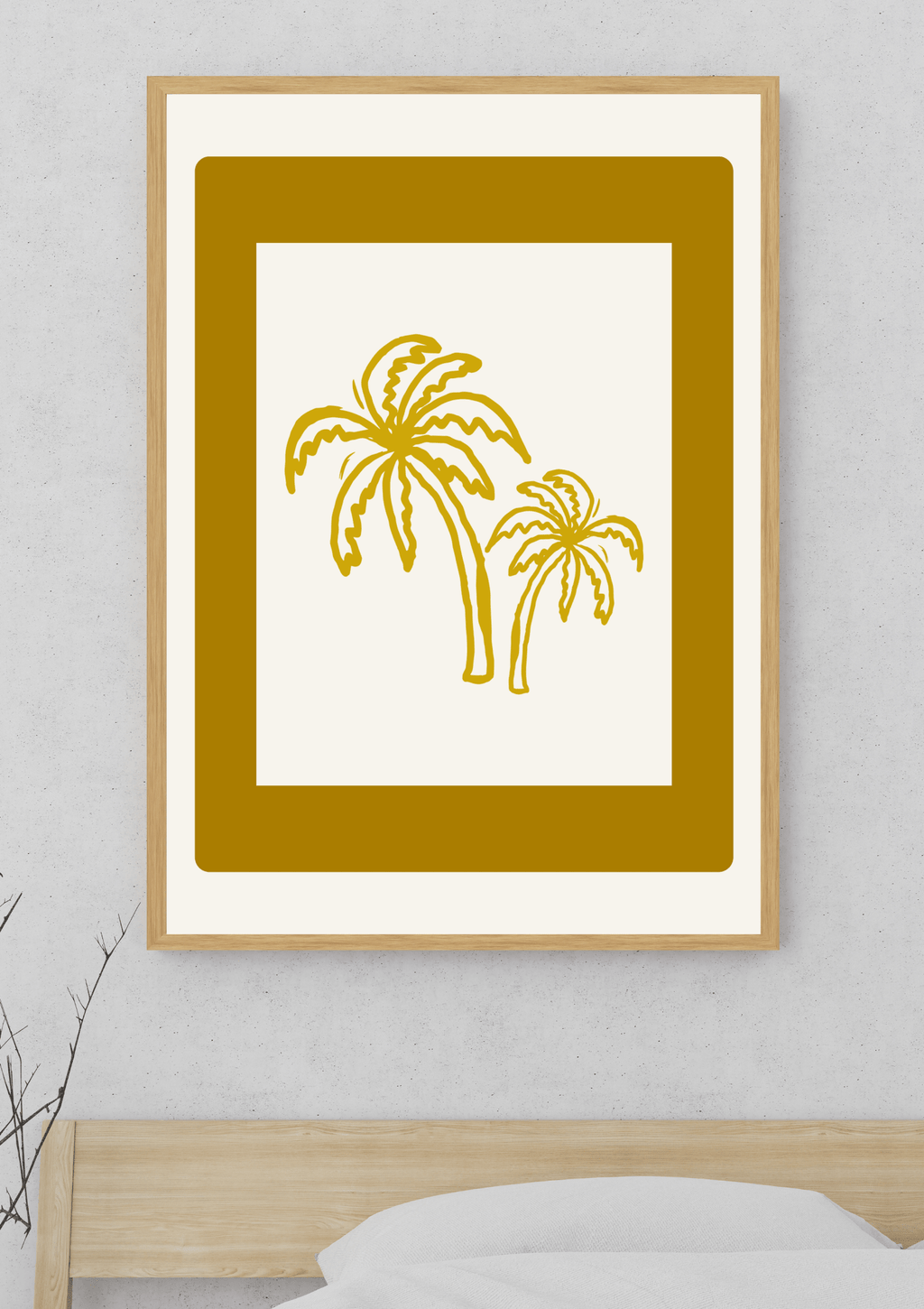 Palm Tree Line Art Print | Coastal Wall Art