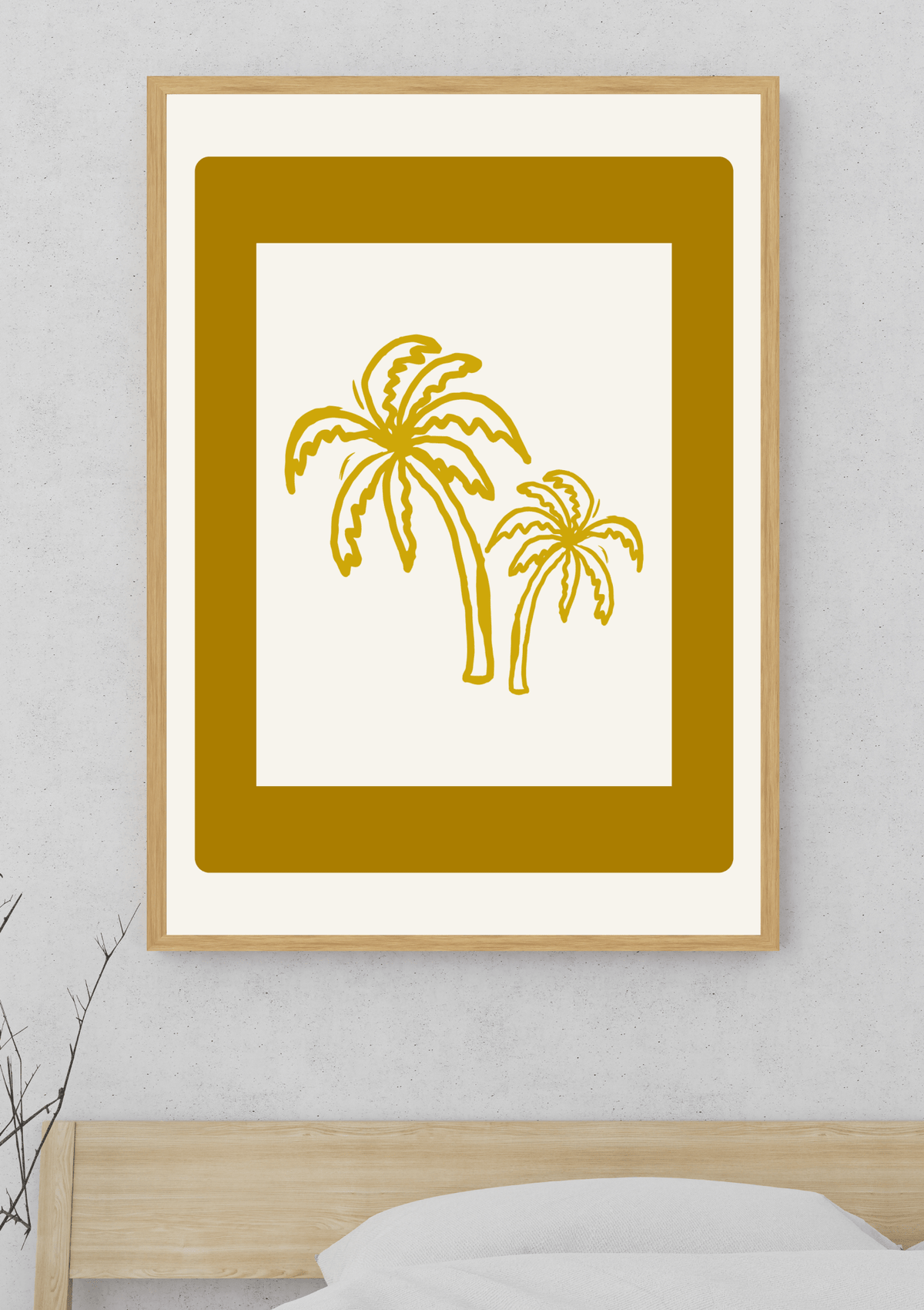 Palm Tree Line Art Print | Coastal Wall Art
