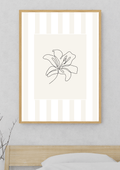 Flower Line Art Print | Minimalist Coastal Wall Art