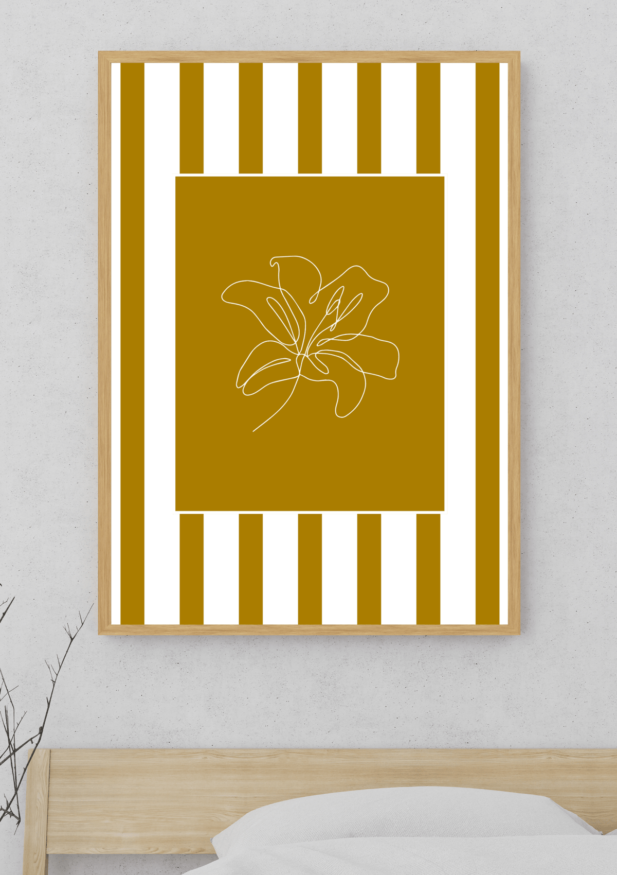 Flower Line Art Print | Minimalist Coastal Wall Art