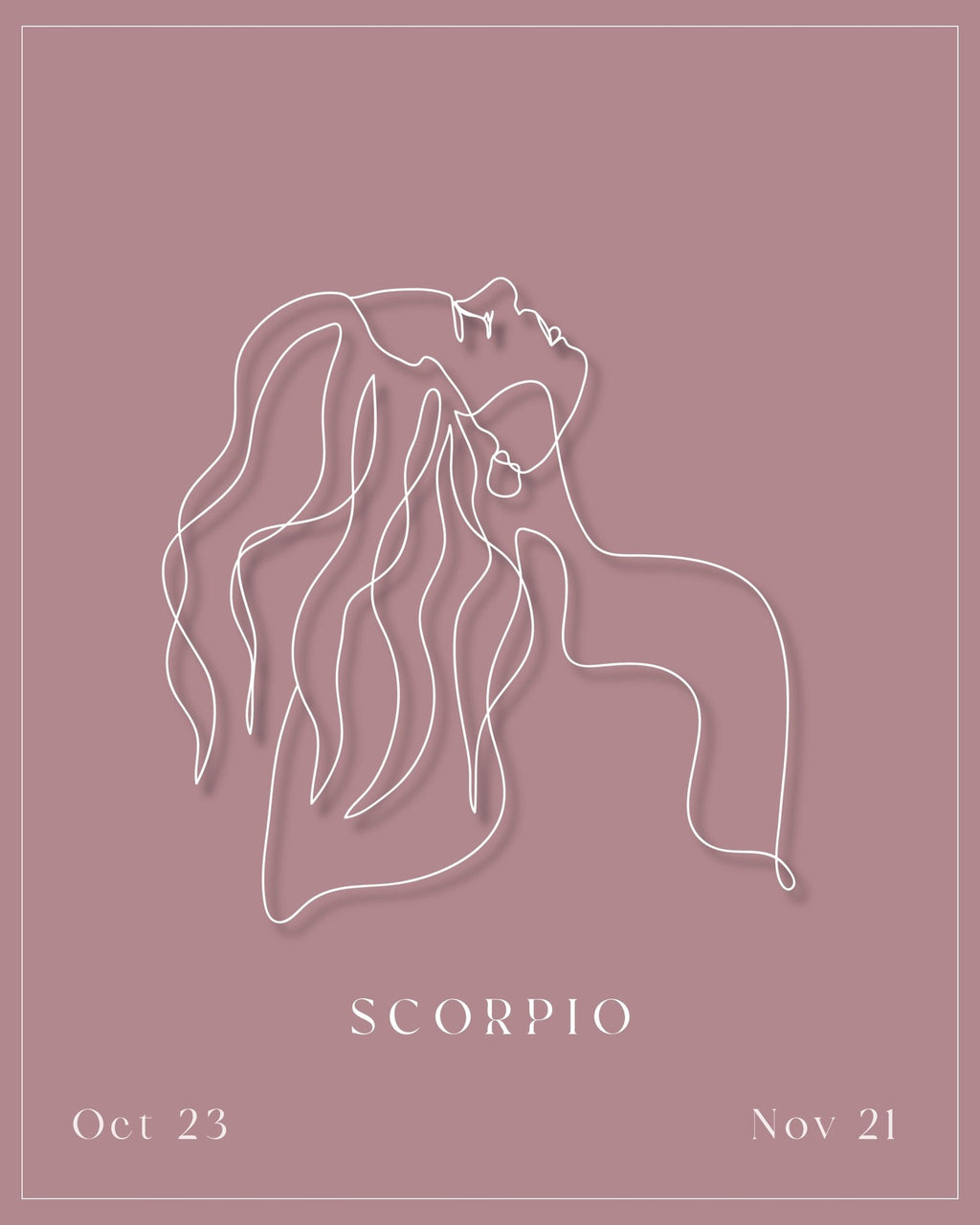 Scorpio Zodiac Print | Minimalist Line Art Wall Art