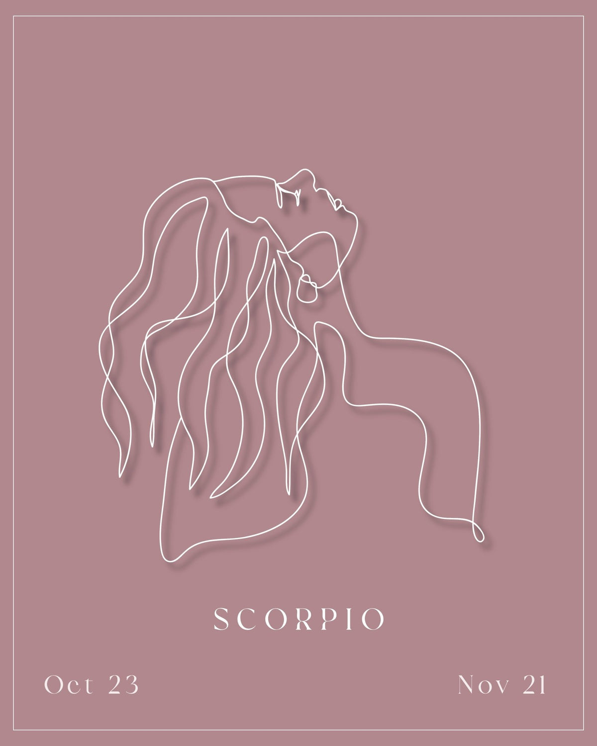 Scorpio Zodiac Print | Minimalist Line Art Wall Art