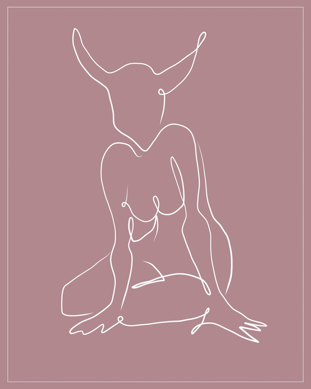Taurus Zodiac Print | Minimalist Line Art Wall Art