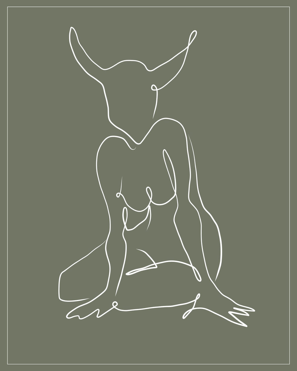 Taurus Zodiac Print | Minimalist Line Art Wall Art