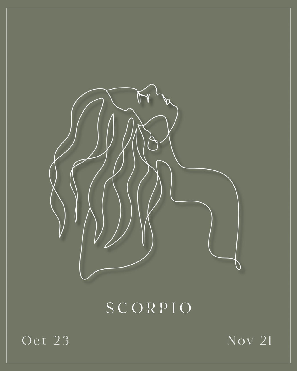 Scorpio Zodiac Print | Minimalist Line Art Wall Art