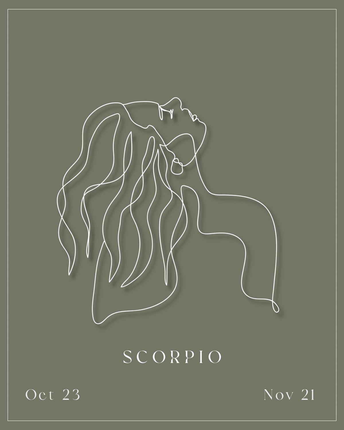 Scorpio Zodiac Print | Minimalist Line Art Wall Art