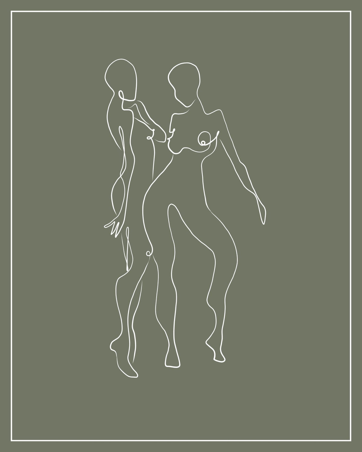 Gemini Zodiac Print | Minimalist Line Art Wall Art