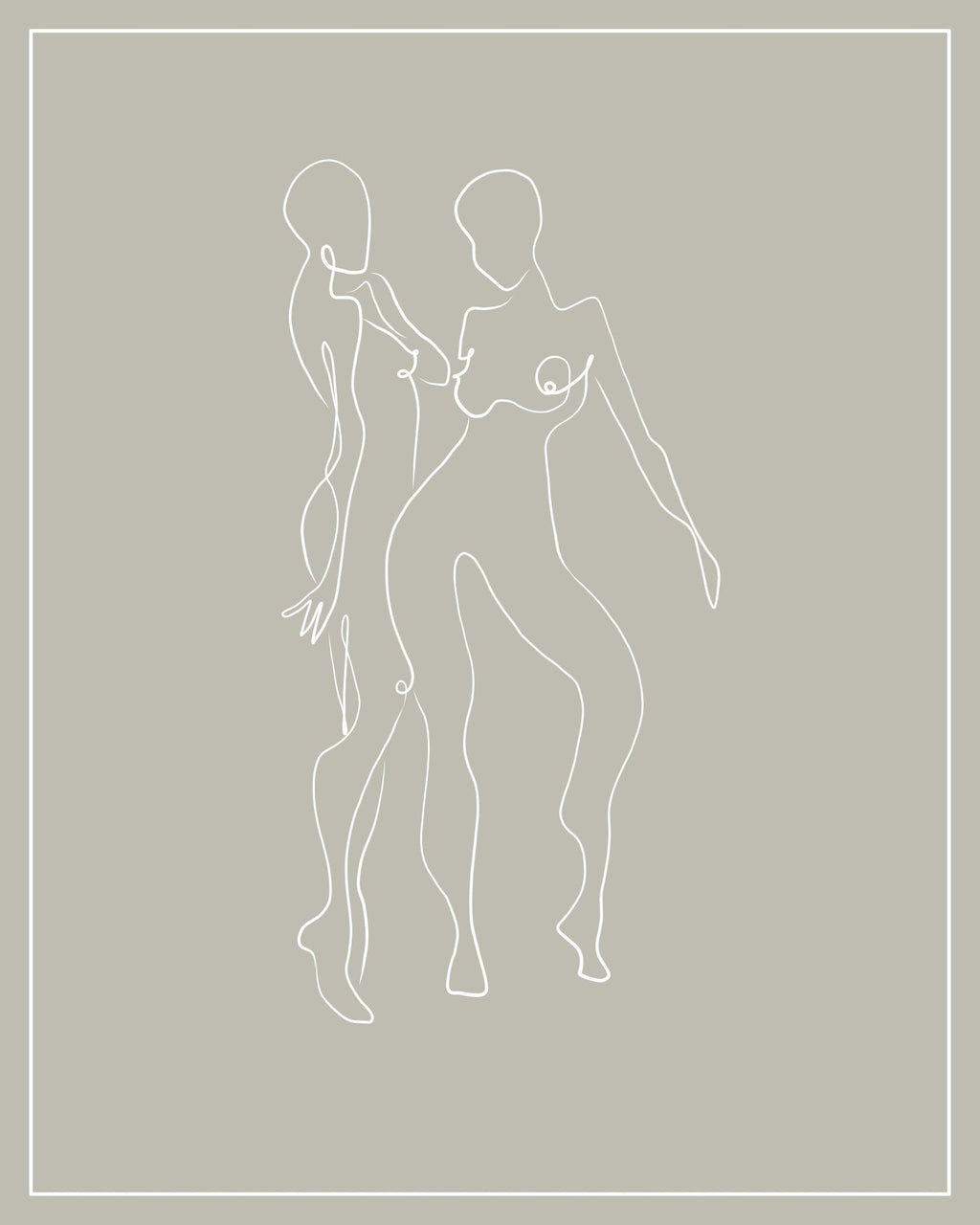 Gemini Zodiac Print | Minimalist Line Art Wall Art