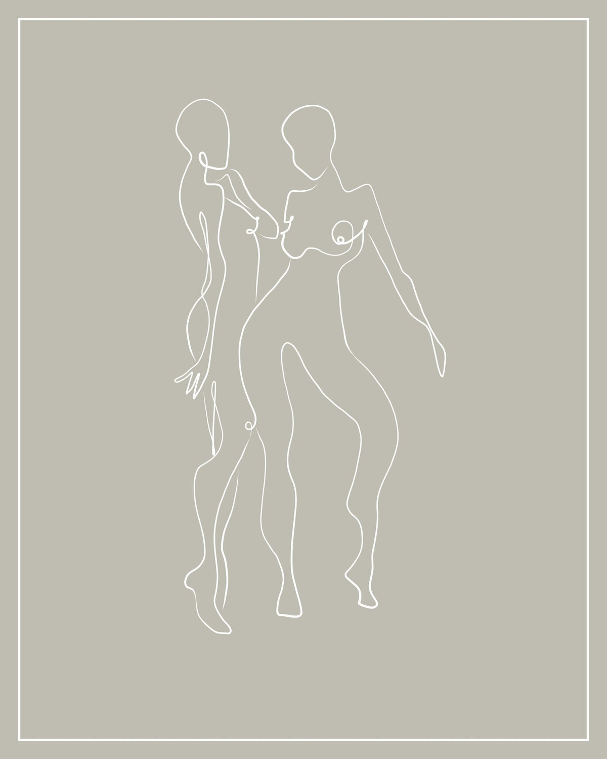 Gemini Zodiac Print | Minimalist Line Art Wall Art