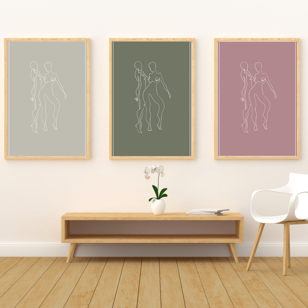 Gemini Zodiac Print | Minimalist Line Art Wall Art