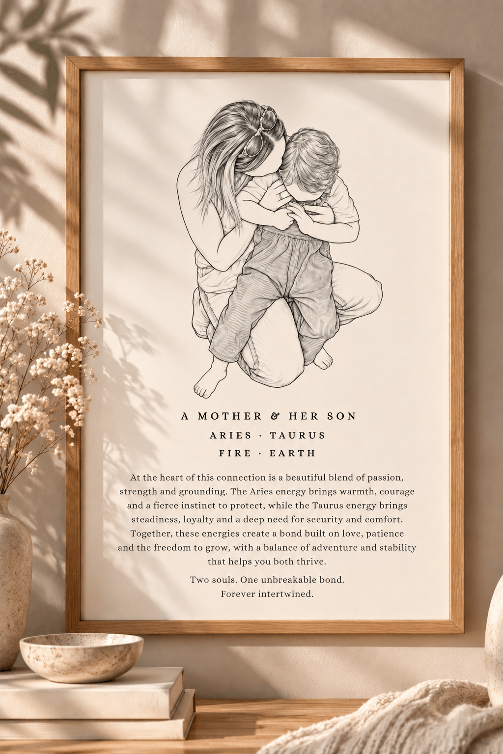 Personalised Astrology Portrait | Custom Zodiac Line Art