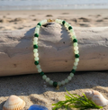 Green & White Personalised Beaded Necklace