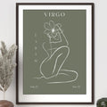 Virgo Zodiac Print | Minimalist Line Art Wall Art