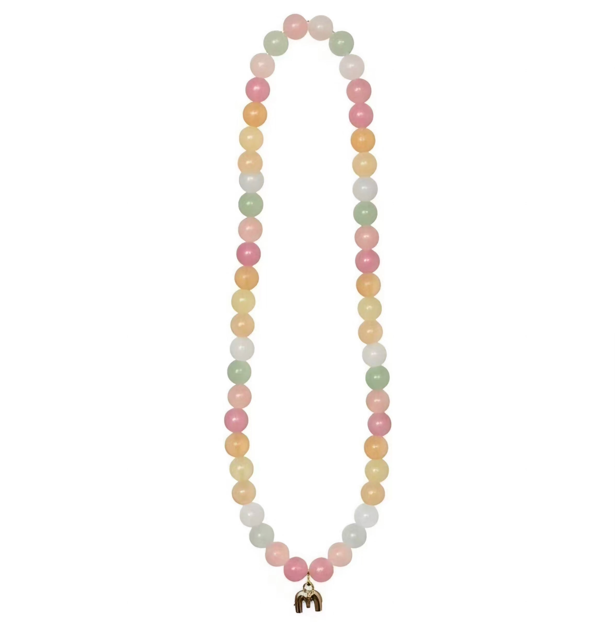 Pastel Rainbow Personalised Beaded Necklace