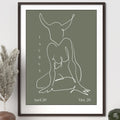 Taurus Zodiac Print | Minimalist Line Art Wall Art