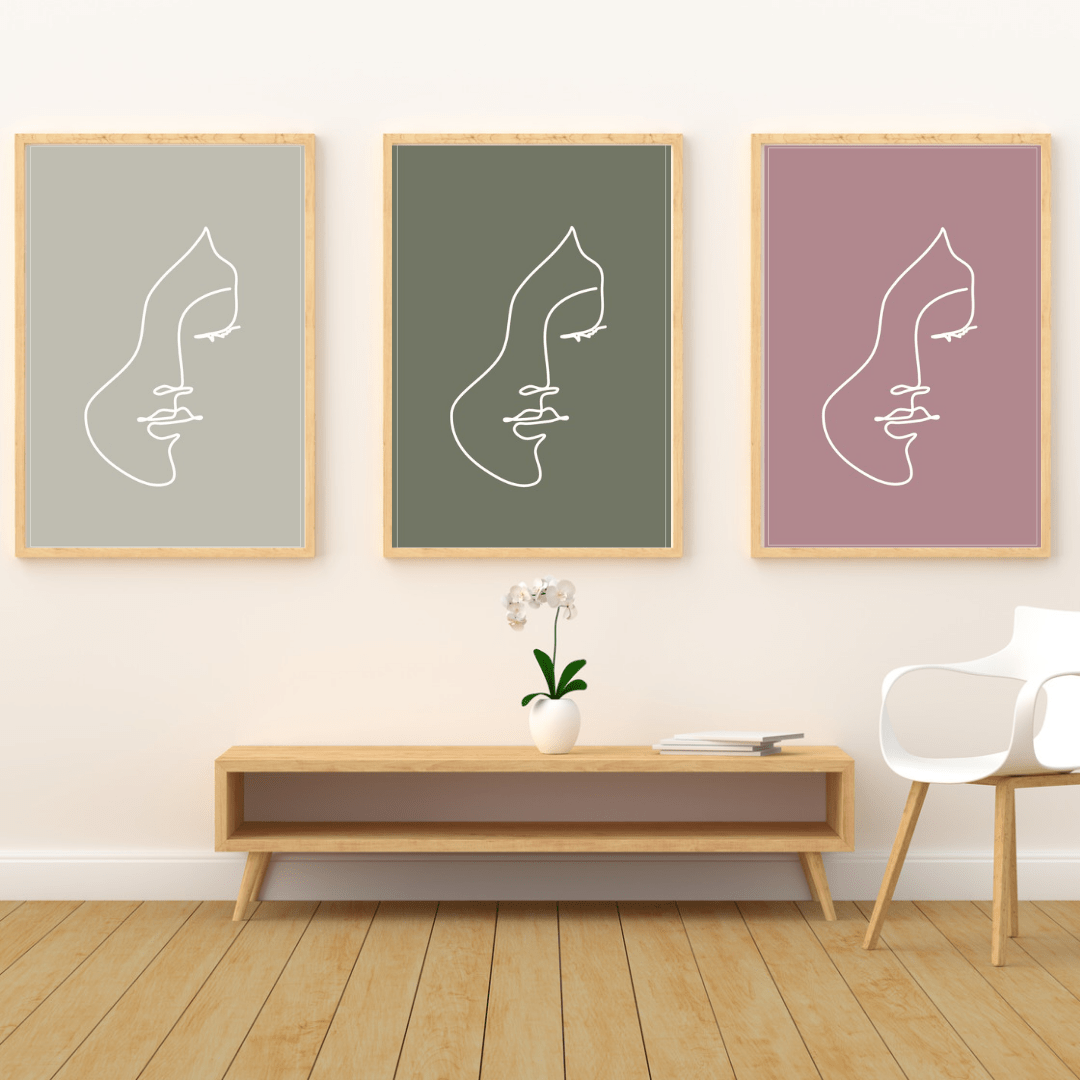 Aquarius Zodiac Print | Minimalist Line Art Wall Art
